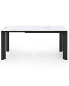 Table extensible Arum Céramique effet Marbre blanc/noir - 120x80x76 cm