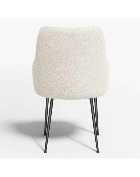 2 Petits Fauteuils Rakel Bouclette blancs - 66x65x82 cm