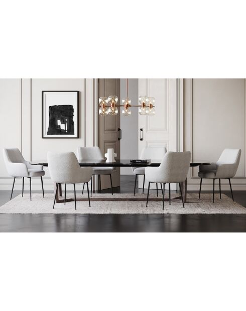 2 Petits Fauteuils Rakel Bouclette blancs - 66x65x82 cm