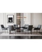 2 Chaises Rakel Bouclette grises - 55x64x82 cm