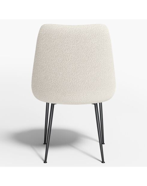2 Chaises Rakel Bouclette blanches - 55x64x82 cm