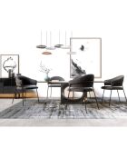 2 Chaises Hanna Velours gris taupe - 56x54.5x80 cm