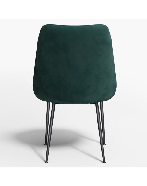 2 Chaises Rakel Tissu Tramé effet velours vertes - 55x64x82 cm