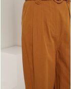 Pantalon en Coton & Lin Jeanne brique