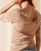 T-Shirt en maille Caudi beige