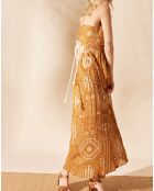 Robe en Gaze de Coton Helwe ocre