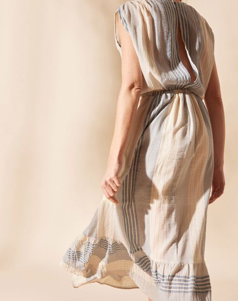 Robe en Gaze Jihane bleue