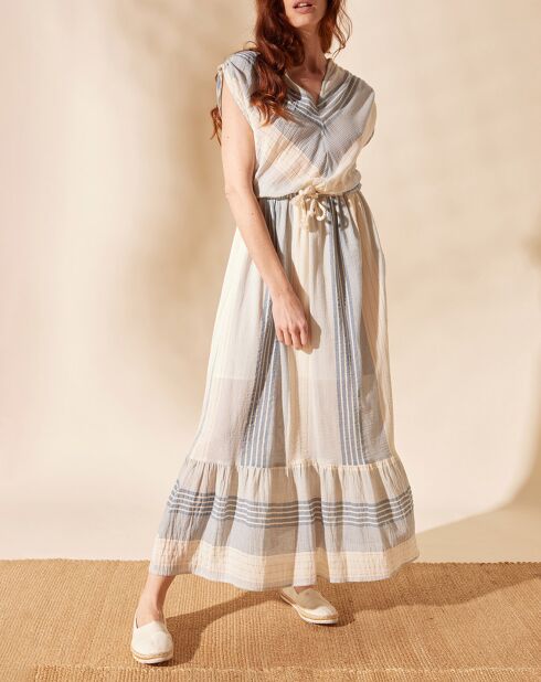 Robe en Gaze Jihane bleue