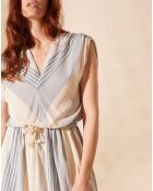 Robe en Gaze Jihane bleue