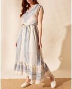 Robe en Gaze Jihane bleue