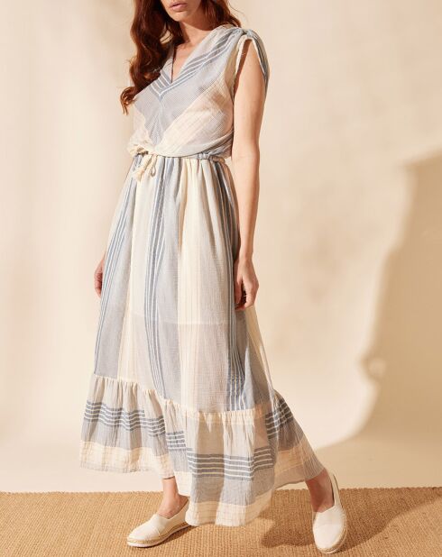 Robe en Gaze Jihane bleue