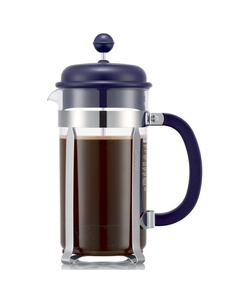 Cafetera francesa Caffettiera de 8 tazas, azul marino, 1 L