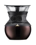 Cafetière filtre permanent maille inox 4 tasses Pour Over noire - 05L