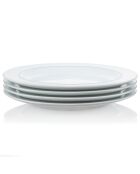 4 Assiettes plates Blaa en porcelaine blanc /bleu - 25.3x24.5x63 cm