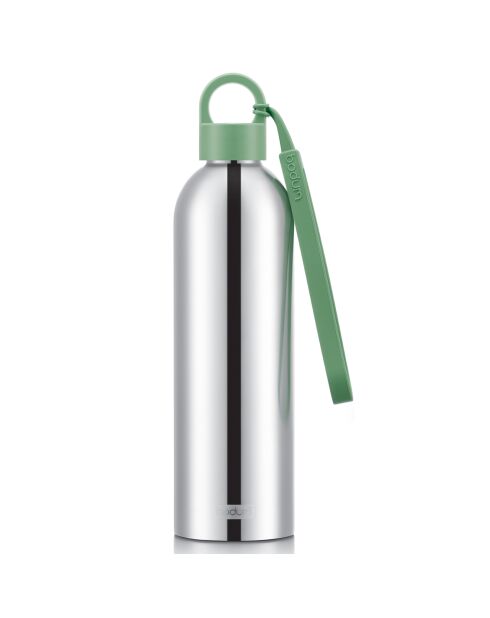 Botella isotérmica Melior de doble pared, 100% impermeable, color verde, 0,5 L