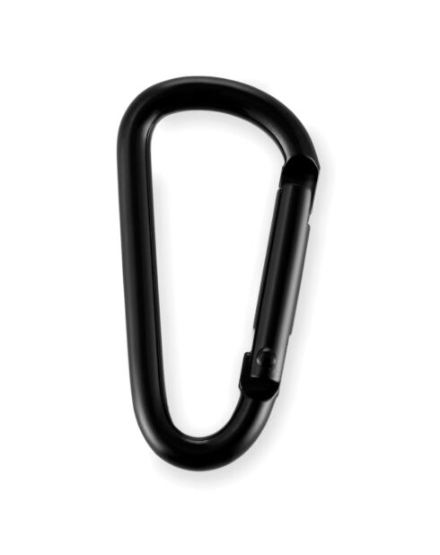 Vaso de viaje retráctil Bistro con tapa y mosquetón negro, 0,3 L