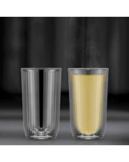2 transparente Douro-Gläser, doppelwandig, 0,35 l