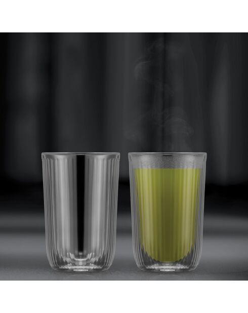 2 transparente Douro-Gläser, doppelwandig, 0,25 l