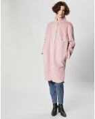 Manteau en Fausse Fourrure Olivia vieux rose