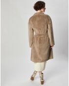 Manteau en Fausse Fourrure Lydia taupe