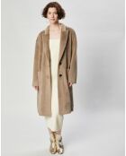 Manteau en Fausse Fourrure Lydia taupe