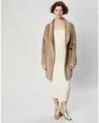 Manteau en Fausse Fourrure Marika taupe