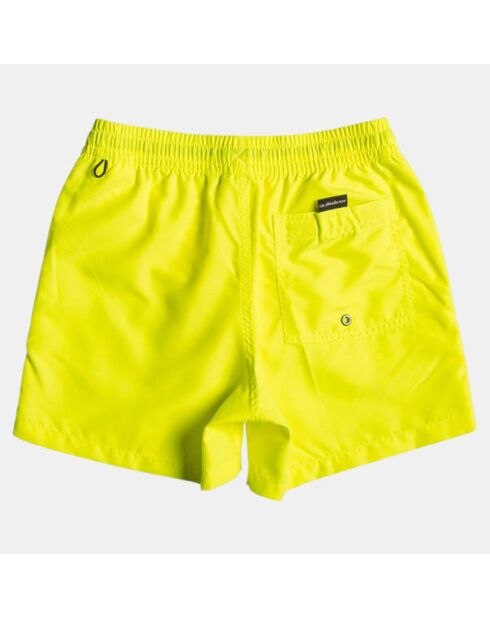 Short de Bain en 100% Matière recyclée jaune fluo