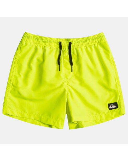 Short de Bain en 100% Matière recyclée jaune fluo