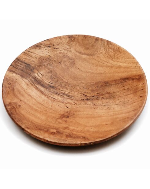 Assiette ronde Teak Root beige - D.24.5 cm