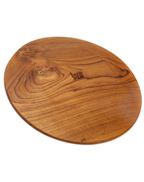 Assiette ronde Teak Root beige - D.34.5 cm