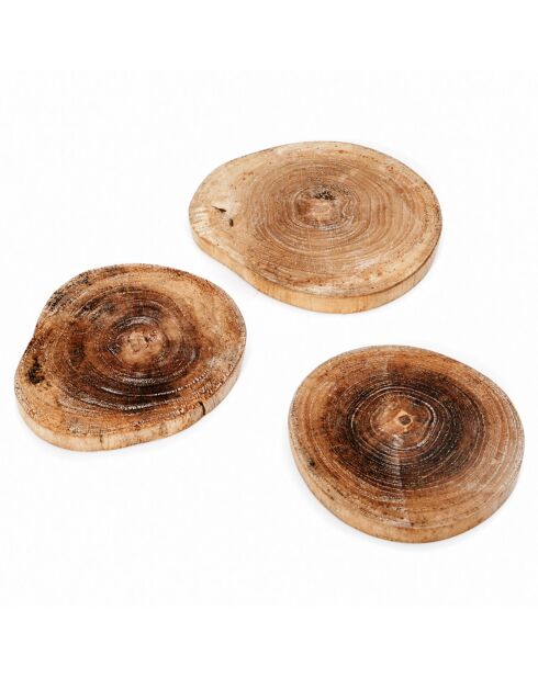 Sottobicchiere Boho Teak Root beige - D.10 cm