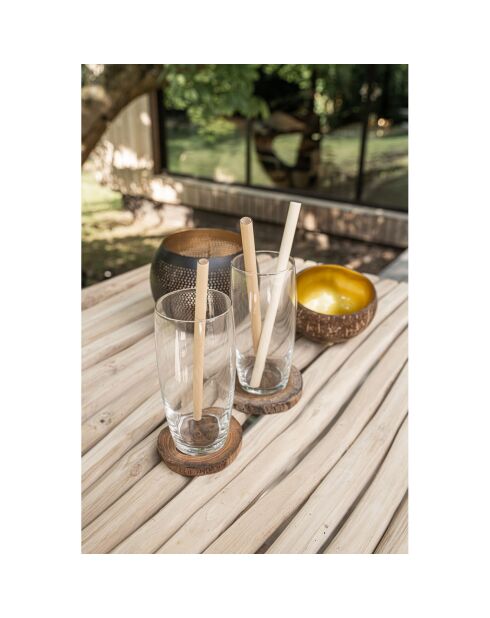 Sous-verre Boho Teak Root beige - D.10 cm
