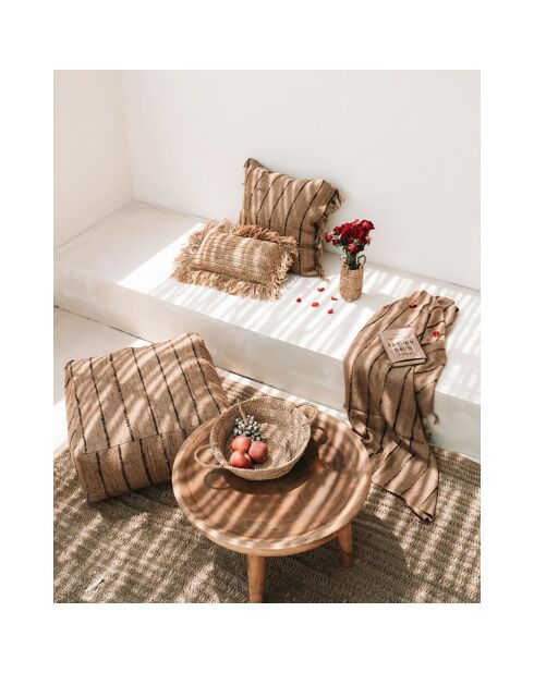 Housse de coussin Oh My Gee beige - 60x60 cm