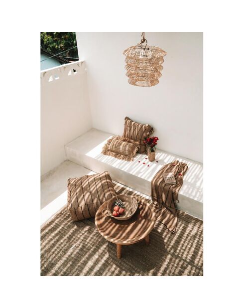 Housse de coussin Oh My Gee beige/noir - 60x60 cm