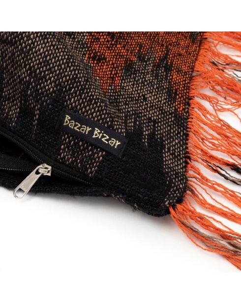 Housse de coussin Oh My Gee noir/orange - 40x40 cm