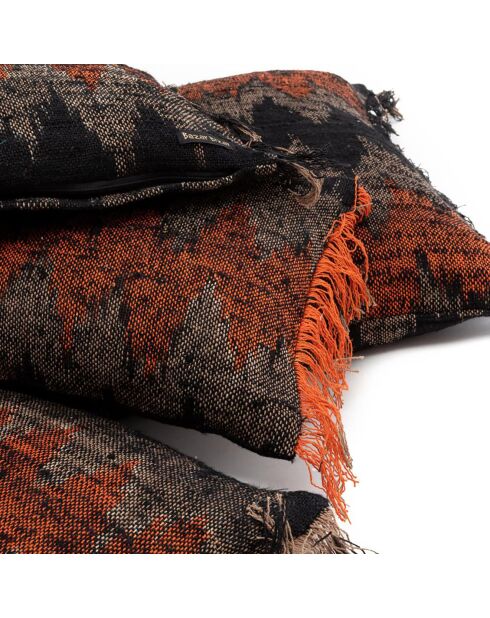 Housse de coussin Oh My Gee noir/orange - 40x40 cm
