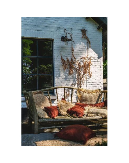 Oh My Gee kussenhoes van bordeauxrood fluweel - 30x50 cm