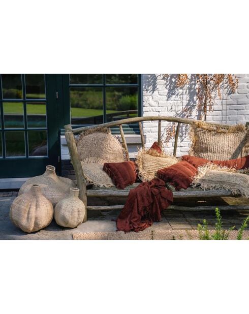 Housse de coussin en Velours Oh My Gee bordeaux - 30x50 cm