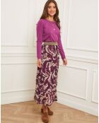 Pull Enola en Maille mélangée prune