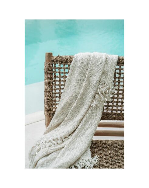 Plaid s'il vous Plaid crème - 130x170 cm