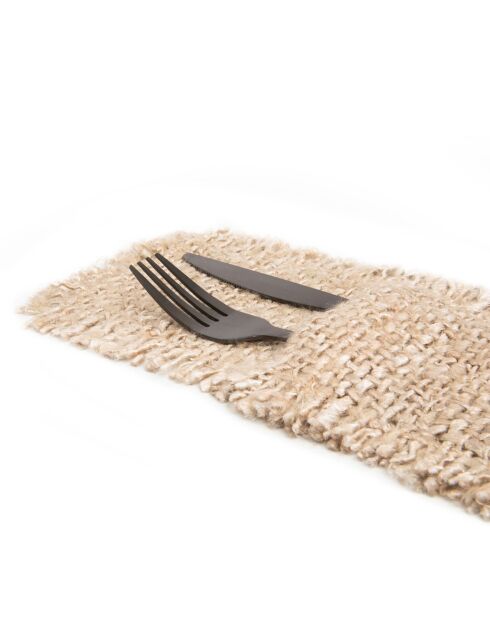 4 Porte-couverts Oh My Gee beige - 13x25 cm