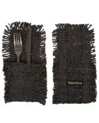 4 Porte-couverts Oh My Gee noir/bleu - 13x25 cm