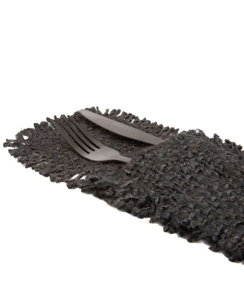 4 Porte-couverts Oh My Gee noir/bleu - 13x25 cm