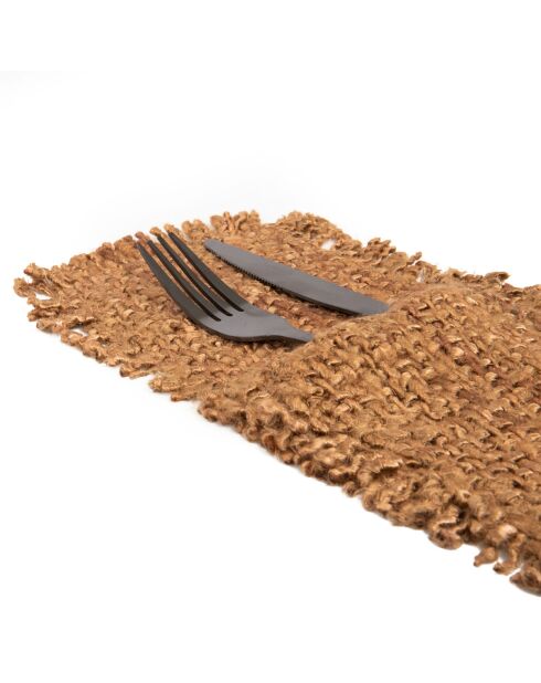 4 Porte-couverts Oh My Gee marron - 13x25 cm