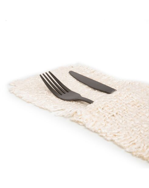 4 Porte-couverts Oh My Gee crème - 13x25 cm