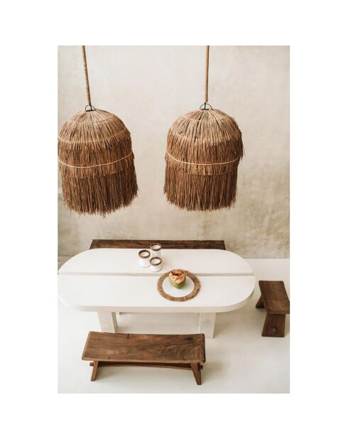 Tabouret Suar beige - 50x30x45 cm