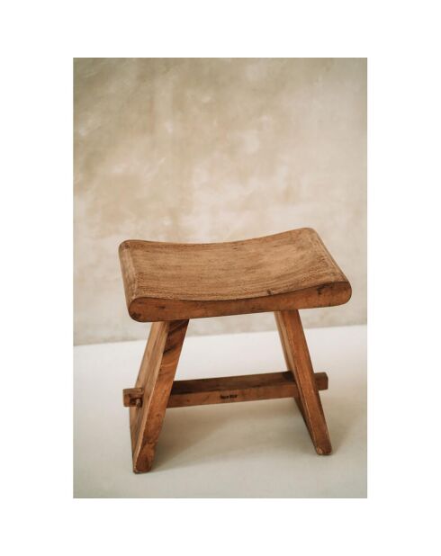 Tabouret Suar beige - 50x30x45 cm