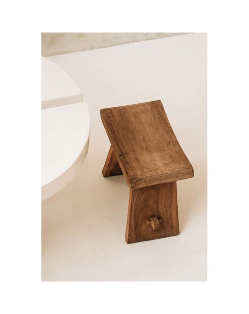 Tabouret Suar beige - 50x30x45 cm