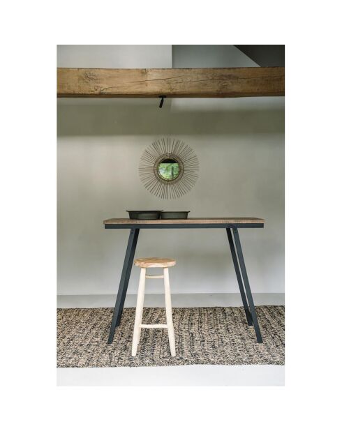 Sgabello da bar beige Kedut - 35x35x75 cm