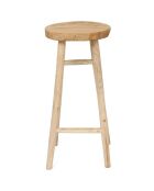 Sgabello da bar beige Kedut - 35x35x75 cm